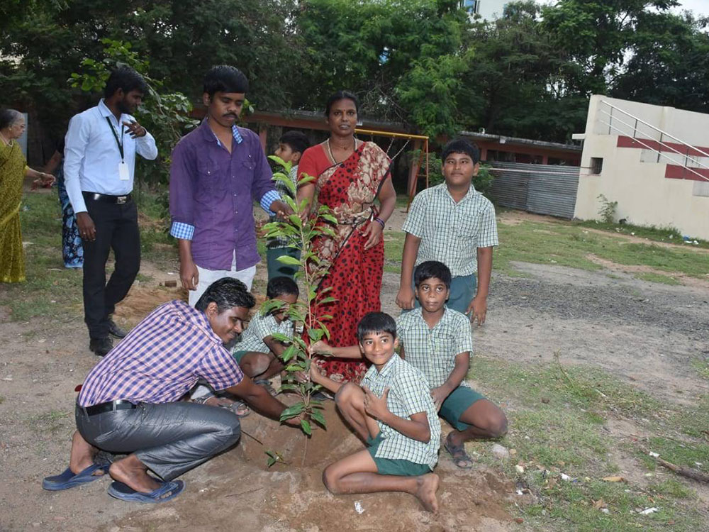 Tree Planting with students. 