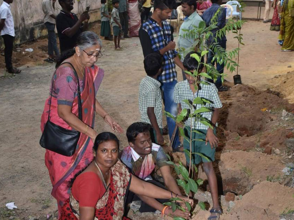 Tree Planting with students.